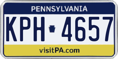 PA license plate KPH4657