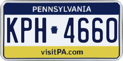 PA license plate KPH4660