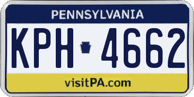 PA license plate KPH4662