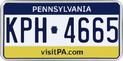 PA license plate KPH4665
