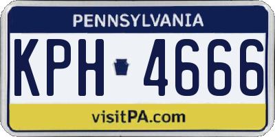 PA license plate KPH4666