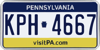 PA license plate KPH4667