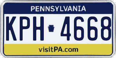 PA license plate KPH4668