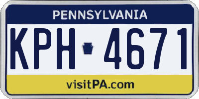 PA license plate KPH4671
