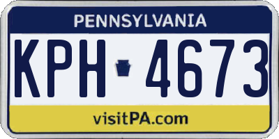 PA license plate KPH4673