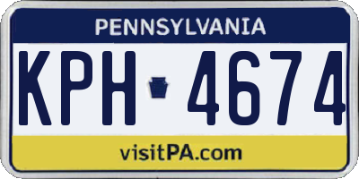 PA license plate KPH4674