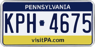 PA license plate KPH4675