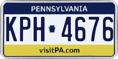 PA license plate KPH4676