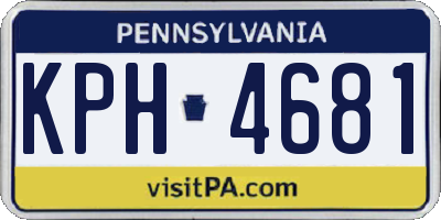 PA license plate KPH4681