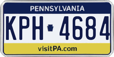 PA license plate KPH4684