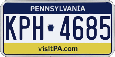 PA license plate KPH4685