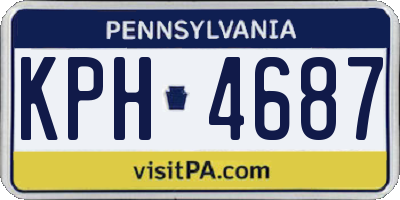 PA license plate KPH4687