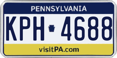 PA license plate KPH4688