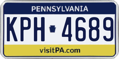 PA license plate KPH4689