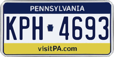 PA license plate KPH4693