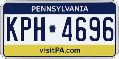 PA license plate KPH4696