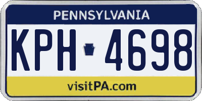 PA license plate KPH4698