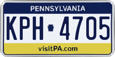 PA license plate KPH4705