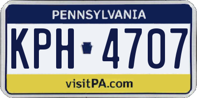 PA license plate KPH4707