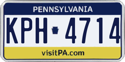 PA license plate KPH4714