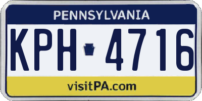PA license plate KPH4716