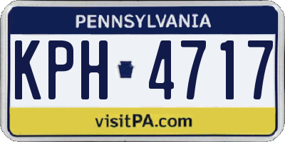 PA license plate KPH4717