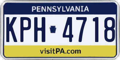 PA license plate KPH4718
