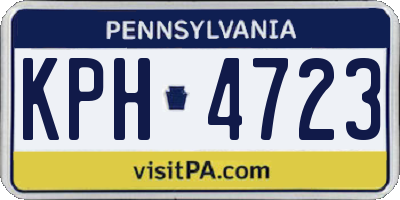 PA license plate KPH4723