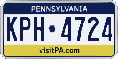 PA license plate KPH4724