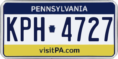 PA license plate KPH4727