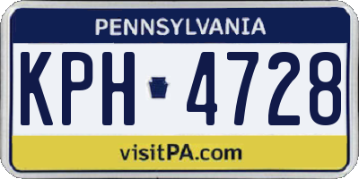 PA license plate KPH4728