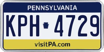 PA license plate KPH4729