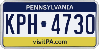 PA license plate KPH4730