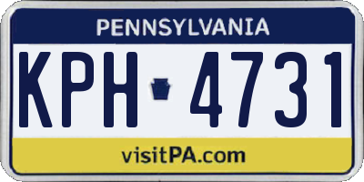 PA license plate KPH4731