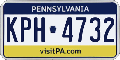 PA license plate KPH4732