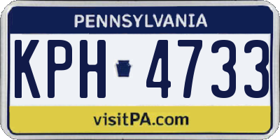 PA license plate KPH4733