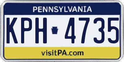 PA license plate KPH4735