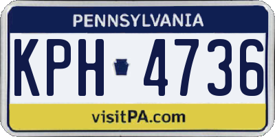 PA license plate KPH4736