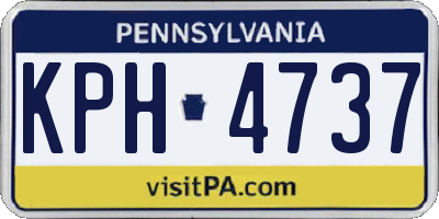 PA license plate KPH4737