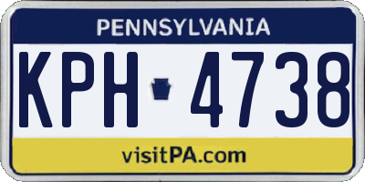PA license plate KPH4738