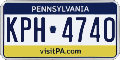 PA license plate KPH4740