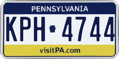 PA license plate KPH4744