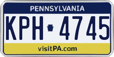 PA license plate KPH4745