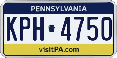 PA license plate KPH4750