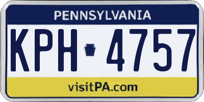 PA license plate KPH4757