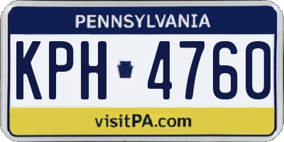 PA license plate KPH4760