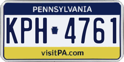 PA license plate KPH4761