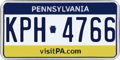 PA license plate KPH4766