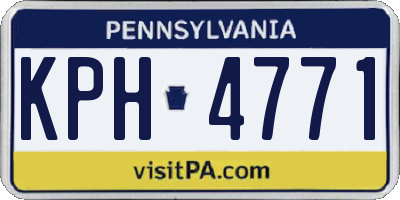 PA license plate KPH4771