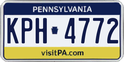 PA license plate KPH4772